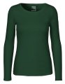 Dames T-shirt Neutral Long Sleeve Bottle Green